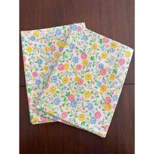 1970s Sears Country Patch Calico Garden Mixables Pillow Cases set of 2